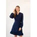 Сукня з довгим рукавом (на запах) коротка