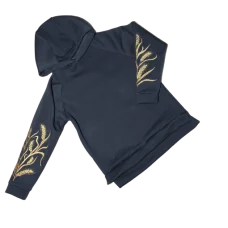 Худі графіт "Колоски" (з вишивкою)