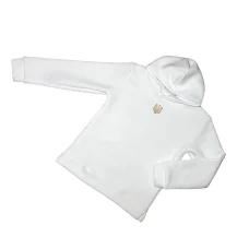 Худі білий "Тризуб" (з вишивкою)