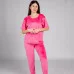 Комплект домашній 4-ка халат+футболка+штани+шорти рожевий 