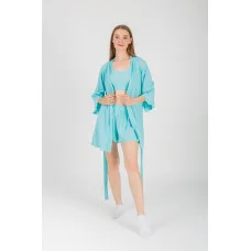 Костюм 3-ка топ+шорти+халат "Мустанг" 