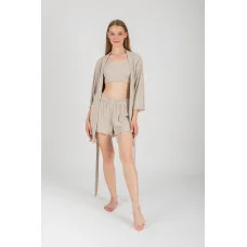 Комплект домашній 3-ка халат+топ+шорти "Мустанг"