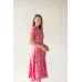 Сукня на запах довга (рожева)