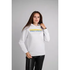 Худі білий ""Independent" " (з принтом)