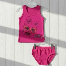 УЦІНКА Майка + труси "Я люблю Йорка" малиновий 