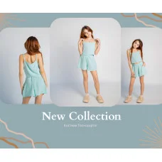 Костюм майка+шорти  м'ята