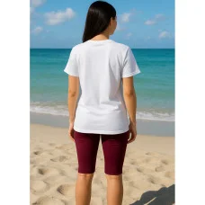 Костюм футболка+шорти спідниця "Дівчина" червоний