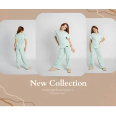 Костюм футболка+кюлоти "Designed wear" м'ята