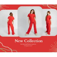 Костюм футболка+кюлоти "Designed wear" червоний