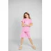 Костюм футболка+шорти "More music" рожева