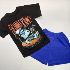 Костюм для хлопчика "Snoopy Summer" чорний