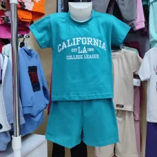 Костюм футболка+шорти "California"бірюза