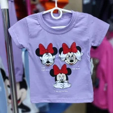 Футболка для дівчаток "Мінні мордочки" бузок