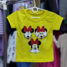 Футболка для дівчаток "Мінні мордочки" жовта