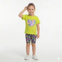 Костюм "Кристал" футболка+треси салат