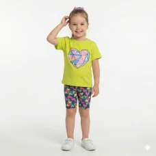 Костюм "Кристал" футболка+треси салат