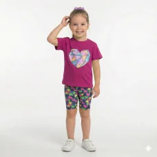 Костюм "Кристал" футболка+треси малина