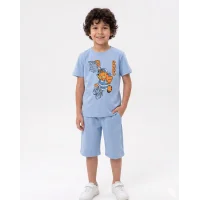 Костюм футболка +шорти Garfield in the house! блакитний