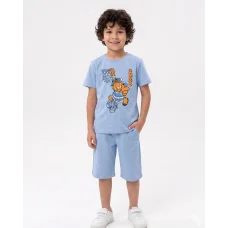 Костюм футболка +шорти Garfield in the house! блакитний