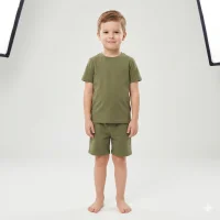 Костюм футболка+шорти однотон хакі