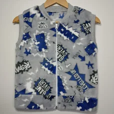 Жилет на замочку (махра набивна) сірий Гейм овер