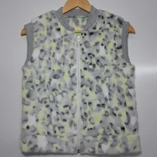 Жилет на замочку (махра набивна) сірий Лео