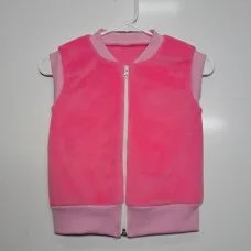Жилет на замочку (махра набивна) рожева