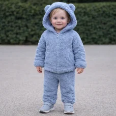 Костюм олімпійка +штани " Тедді" блакитний з вушками