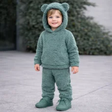 Костюм худі +штани "Тедді"  м'ята темна