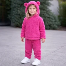 Костюм худі +штани "Тедді"  рожевий