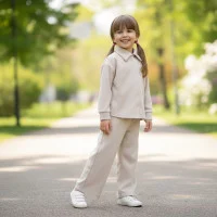 Костюм сорочка +штани палацо | Колір беж