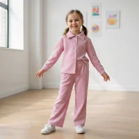 Костюм сорочка +штани палацо | Колір рожевий