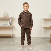  Стильний костюм шоколад