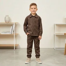  Стильний костюм шоколад