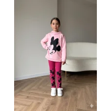 Костюм Кофта+лосини "Мінні" рожевий+рожевий