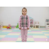 Костюм олімпійка+штани "Клітинка" рожева