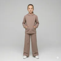 Костюм худі+штани палацо мокко