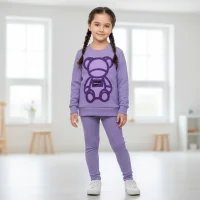Костюм кофта + лосіни "Ведмедик" бузок