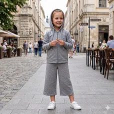 Костюм  олімпійка+ кюлоти сірий