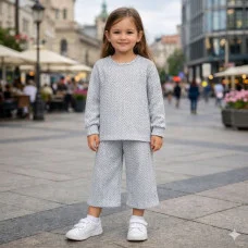 Костюм з альпаки | Теплий дитячій костюм | Колір Сірий