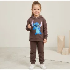 Костюм худі+штани "Стіч" коричневий