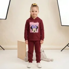 Костюм худі+штани "Мінні бант" бордо