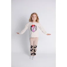 Костюм Джемпер+лосини "Мінні в капюшоні" беж