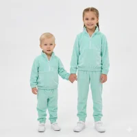Костюм  худі +штани (велюр без утеплення) м'ята
