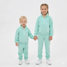 Костюм  худі +штани (велюр без утеплення) м'ята