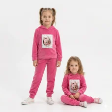Костюм "Лабубу" худі +штани (велюр без утеплення) рожевий