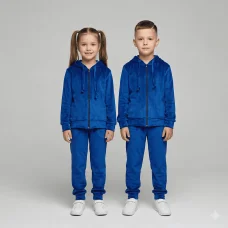 Дитячий велюровий костюм  королівський синій