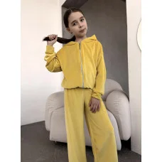 Костюм «Шовкова Мить»  олімпійка+ палацо світло  жовтий