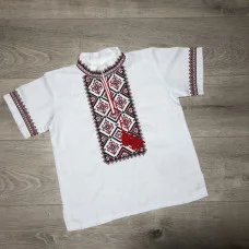 Класична вишиванка для хлопчика "Шкільна" червона