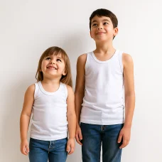 Майка дитяча біла кулір